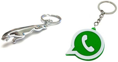 

Rashi Traders Jaguar + Whatsapp Key Chain(Silver)