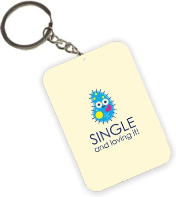 

The Crazy Me Single and Loving It Key Chain(Multicolor)