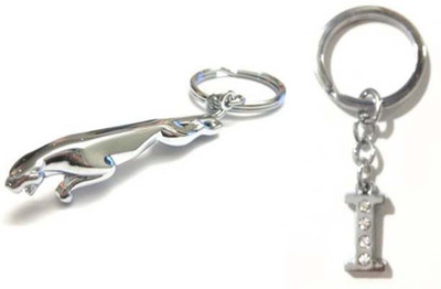 

Rashi Traders Jaguar + Alphabet I Key Chain(Silver)