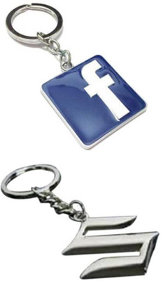 Confident Metal Maruthi Suzuki And Facebook Key Chain(Multicolor)