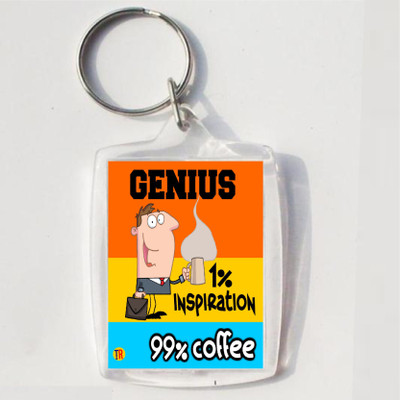 Thoughtroad COFFEE GENIUS Key Chain(Multicolor)