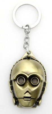 

24x7 eMall Star wars robot gold Locking Key Chain(Gold)