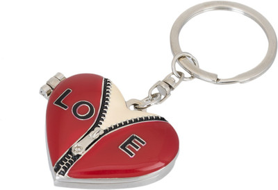 

Gadge Heart Shape Love With Photo Frame Locking Key Chain(Red)