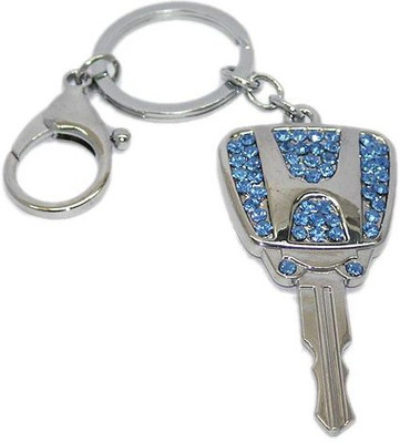 

Aura Honda Cars Diamond Studded Imported Locking Key Chain(Multicolor)