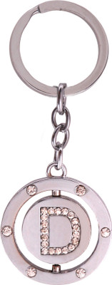 

Dealfinity DKYCN481 Studded Revolving Letter D Key Chain(Silver)