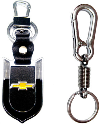 

City Choice Combo of New Chevrolet & Spring Hook-Locking Locking Key Chain(Black, Yellow)