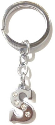 Rashi Traders Alphabet S Chrome Key Chain(Silver)