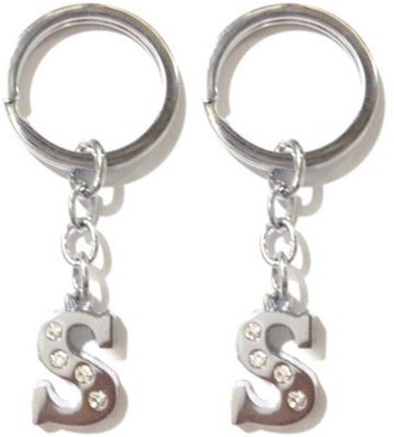 

Rashi Traders 2 Alphabet S Chrome Key Chain(Silver)