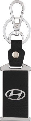 

U R God Hyundai Rectangle Car Logo Locking Key Chain(Black)
