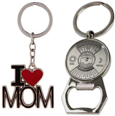 

Confident I Love Mom And 50 Years Calender Mealic Finishing Key Chain(Multicolor)