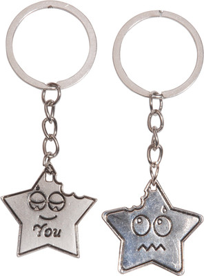 

Dealfinity Star Couple DKYCN585 Key Chain(Silver)