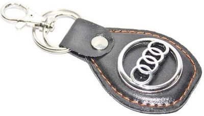 

Aura Cool Audi Leather & Metal Key Chain(Black)