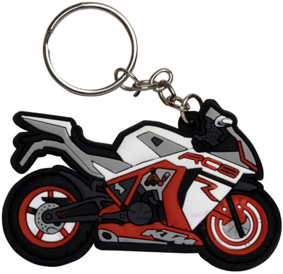 GCT KTM RC8 Logo Red White Synthetic Rubber Bike Design-A Key Chain(Red) available at flipkart for Rs.161