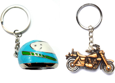 

City Choice Mulicolor Helmet & Copper Bike Key Chain(Multicolor)