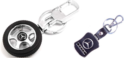 

City Choice Combo of Mercedes keychains Locking Key Chain(Black, Silver)