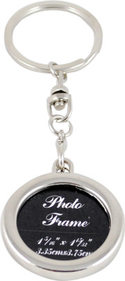 

Forty Creek Round Photoframe Locking Key Chain(Silver)