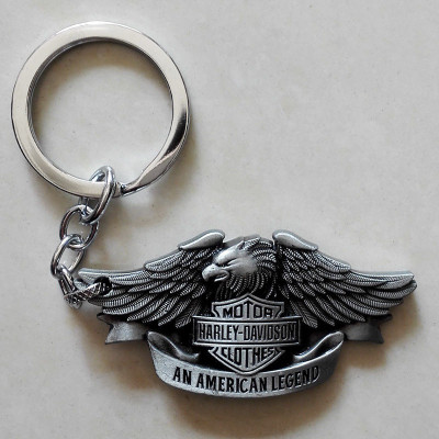 

Optimus traders Motor HarleyDavidsonn Cycles eagle Logo Metal Locking Key Chain(Silver)