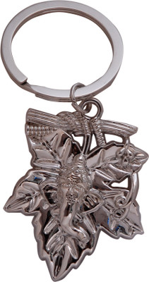 

Zeroza Leaf Ganesha Full Metal IDL14 Key Chain(Silver)