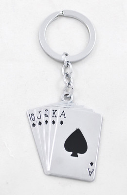 

Forty Creek Playing Cards Black Spade Locking Key Chain(Black, Silver)