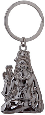 

Aura God Shiva Shiv Imported Metal Protection Spiritual Locking Key Chain(Silver)