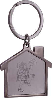 Dealfinity Hanuman Holding mountain Key Chain(Silver)