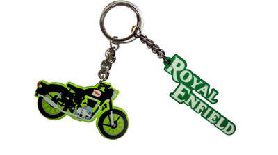 

MiiCreations Royal Enfield Key Chain(Black, White, Green)