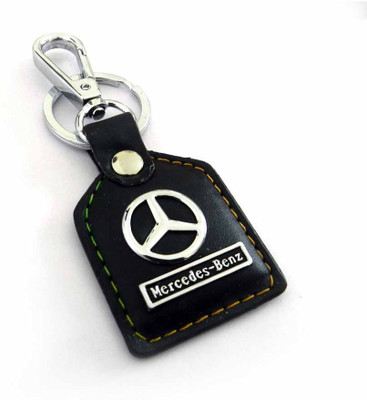 Techpro Leatherite Mercedes-Benz Locking Key Chain(Black)