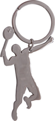 

Dealfinity Tennis Player Metal DKYCN685 Key Chain(Silver)
