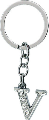 

U R God Alphabet "V" Key Chain(Silver)