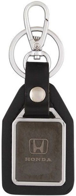 

U R God Honda Two Tone Rectangle Car Logo Locking Key Chain(Black)