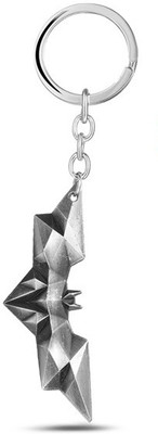 

Optimus traders Movie Batman face mask Dawn of Justice 3d Logo Metal Key Chain(Silver)