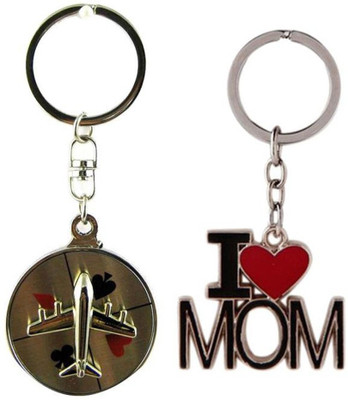 

Confident Airoplan With I Love Mom Key Chain(Multicolor)
