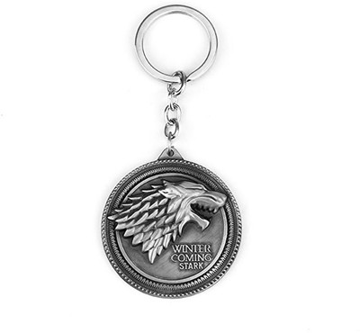 

MK Game Of Thrones Got Music Of Ice And Fire Screaming Baratheon Greyjoy Tully Arryn Martel Key Chain(Silver)