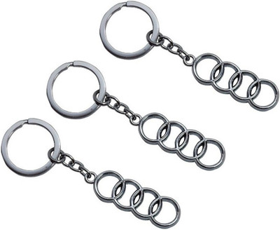 

Parrk Audi Metal Ring Car PK3 Key Chain(Silver)