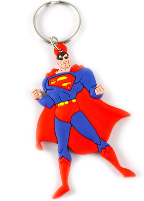 CTW Superman Special Cartoon Rubber Keyring Key Chain(Red)