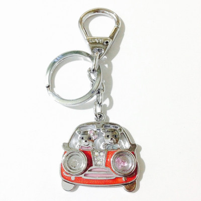 

Tech Fashion Micky Car Red Colour Diamond Studded With Hook Locking Key Chain(Multicolor)