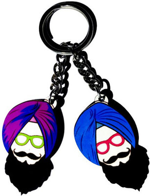 

MiiCreations Punjabi Singh Beard Key Chain(Purple, Blue)