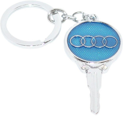 

Aura Imported Key Shape Audi Key Chain(Blue, Silver)