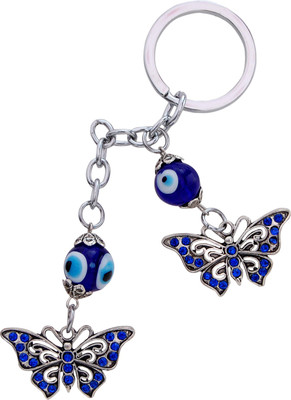 

Oyedeal Dual Butterfly With Evil Eye Key Chain(Multicolor)