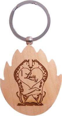 

Oyedeal Express Love KYCN365 Wooden Engraved Key Chain(Brown)