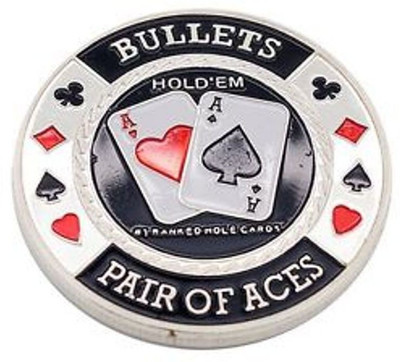 

Casinoite Bullets-Pair of Aces Card Guard(Multicolor)