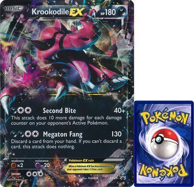 

Pokemon Krookodile Ex Jumbo Oversized Xy25(Multicolor)