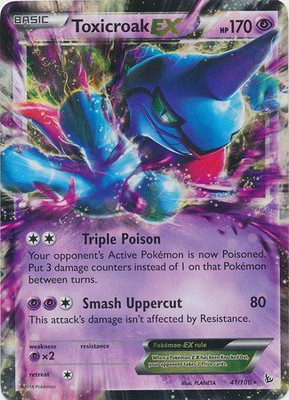 

Pokemon Toxicroak (41) Xy Flashfire Holo(Purple)