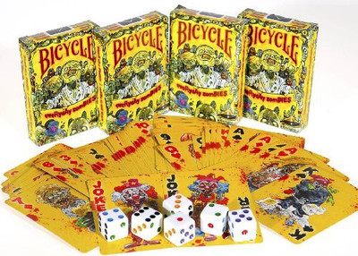 

Deluxe Games and Puzzles Everyday Zombies Playing Bundle Of 4 Identical Decks(Gold)