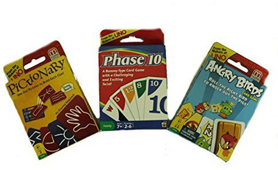 

Mattel Pictionary and Phase 10 and Angry Birds(Multicolor)