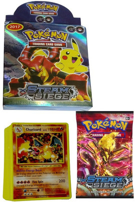 

Switch Control Pokemon Steam Siege deck with Evolutions cards with booster pack(Multicolor)