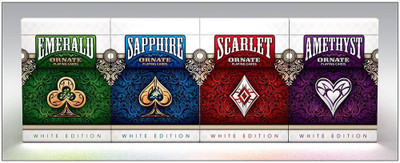 

m&m's ORNATE White Edition Playing Cards (Sapphire) by HOPC - Trick(Multicolor)