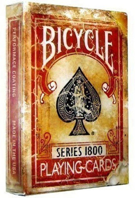 

Bicycle 1800 Series Marked Vintage Playing Cards (RED) Deck by Ellusionist(Red)