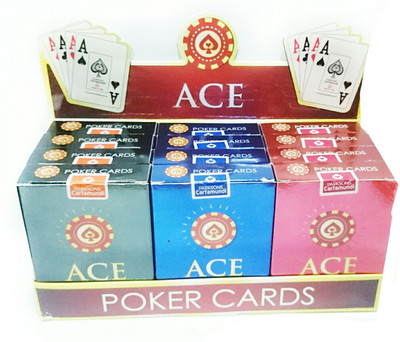 

Parksons Ace Poker 100% Plastic card (12PCS) Board Game(Multicolor)