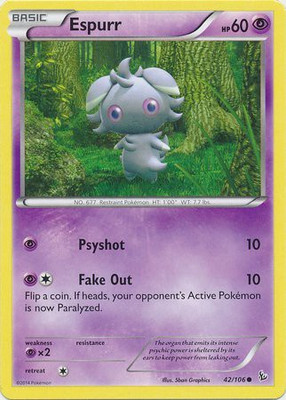 

Pokemon Espurr (42) Xy Flashfire(Purple)